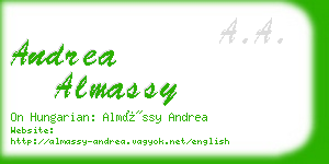 andrea almassy business card